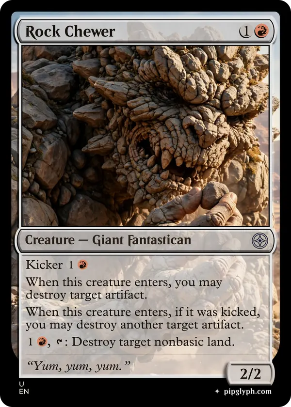 Rock Chewer — custom MTG-style creature, uncommon rarity
