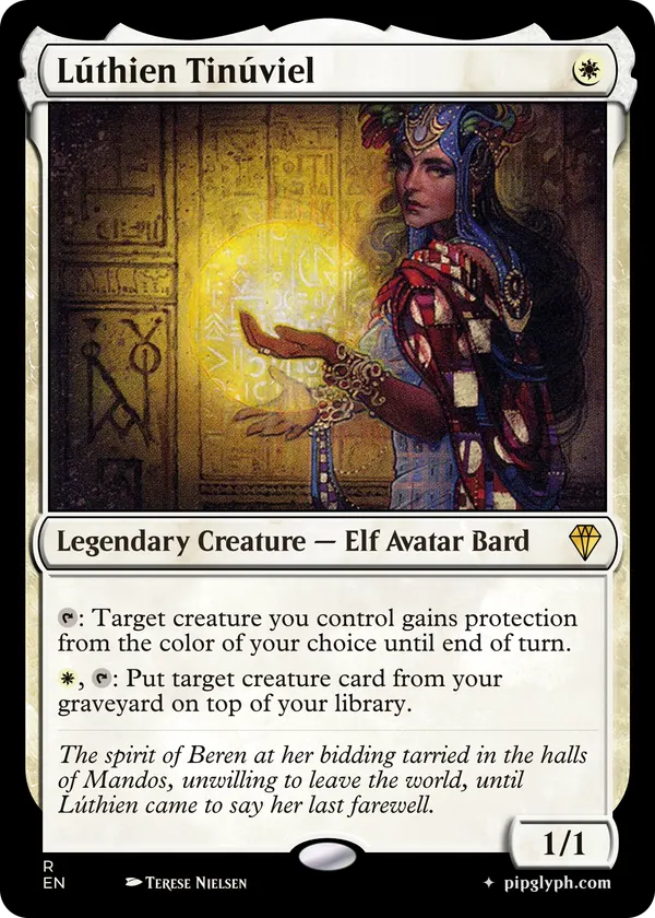 Lúthien Tinúviel — custom MTG-style creature, rare rarity