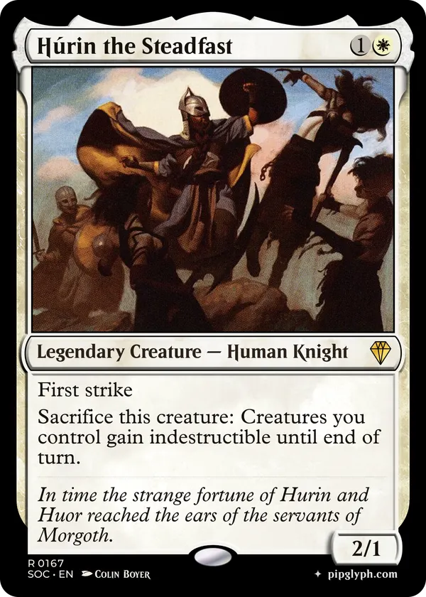 Húrin the Steadfast — custom MTG-style creature, rare rarity