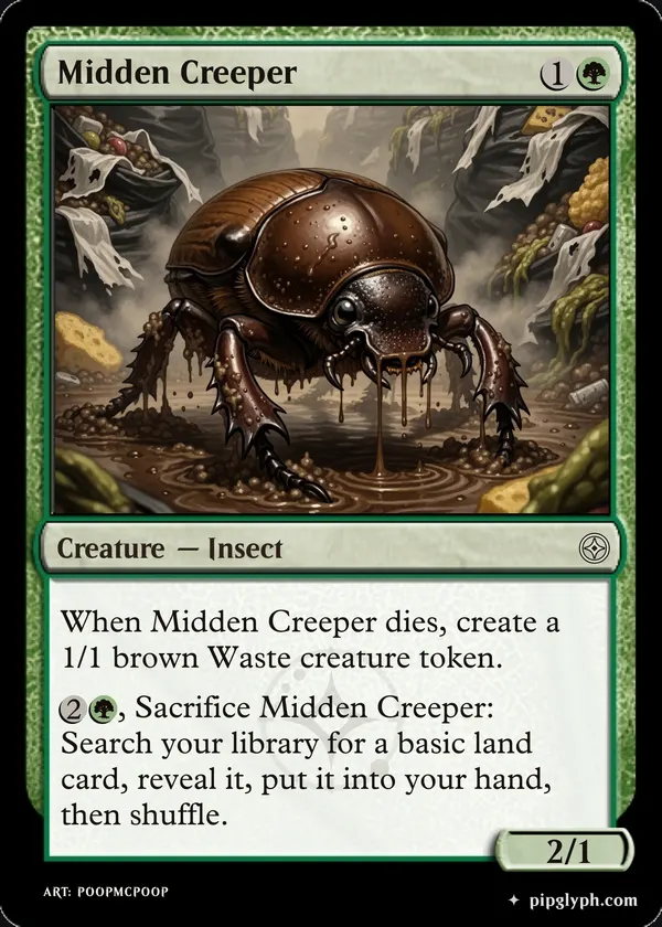Midden Creeper — custom MTG-style creature, common rarity