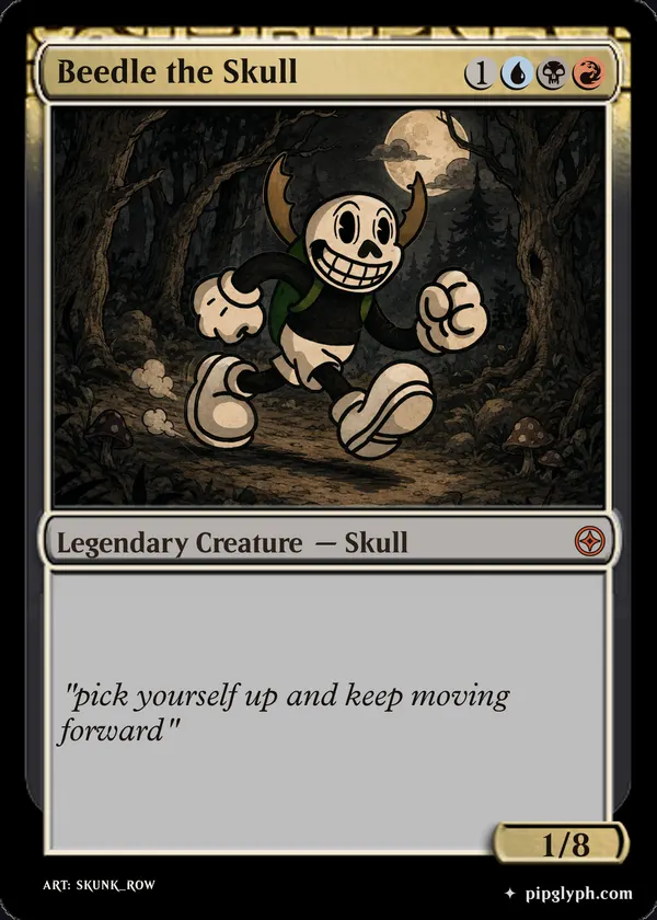 Beedle the Skull — custom MTG-style creature, mythic rarity