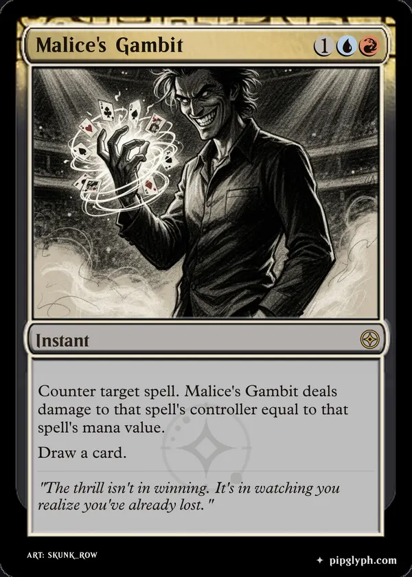 Malice's Gambit — custom MTG-style instant, rare rarity