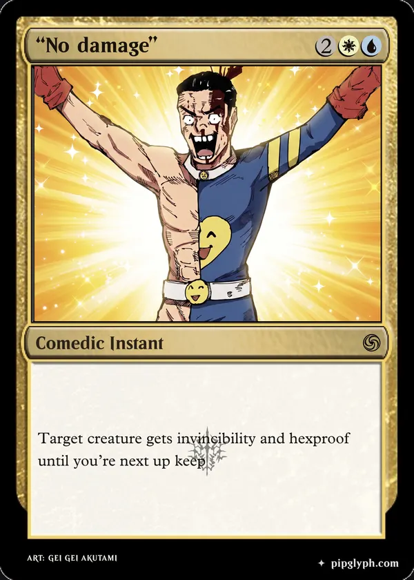 “No damage” — custom MTG-style instant, rare rarity