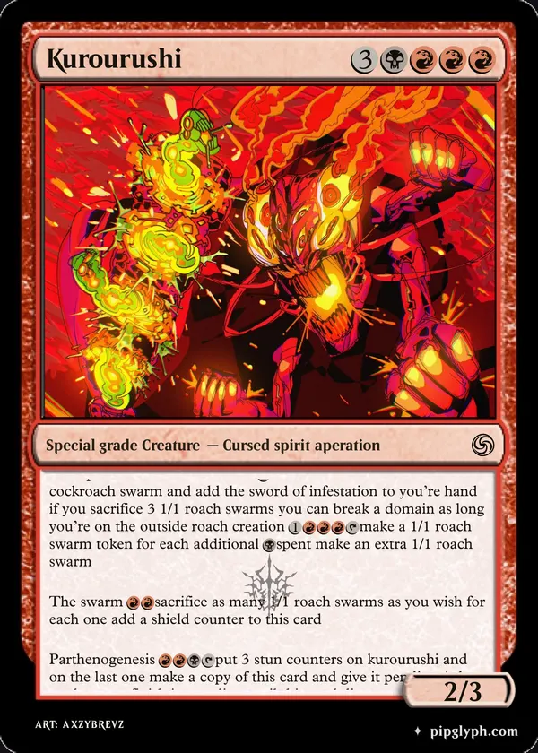 Kurourushi — custom MTG-style creature, rare rarity