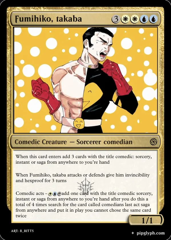 Fumihiko, takaba — custom MTG-style creature, rare rarity