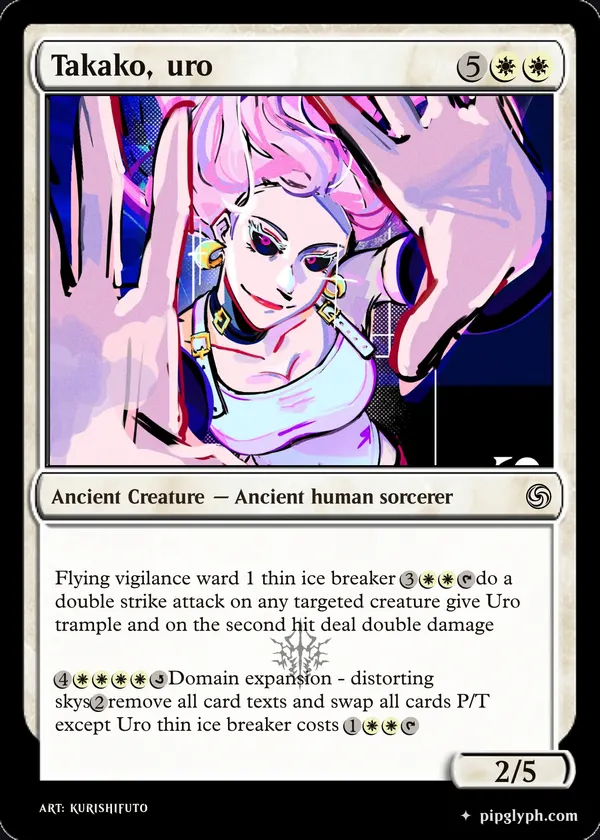 Takako, uro — custom MTG-style creature, rare rarity