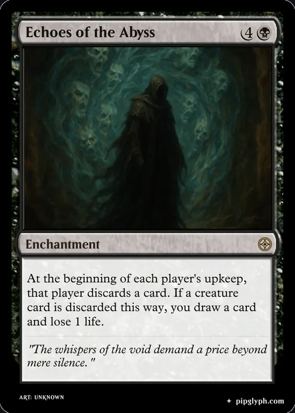 Echoes of the Abyss — custom MTG-style enchantment, rare rarity