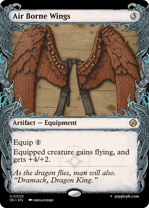 Air Borne Wings — custom MTG-style artifact, uncommon rarity