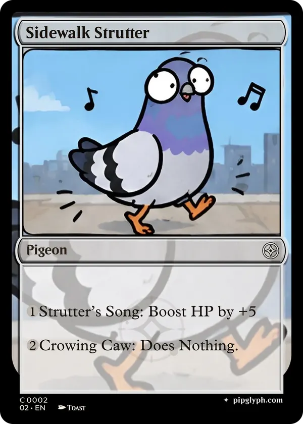 Sidewalk Strutter — custom MTG-style instant, common rarity