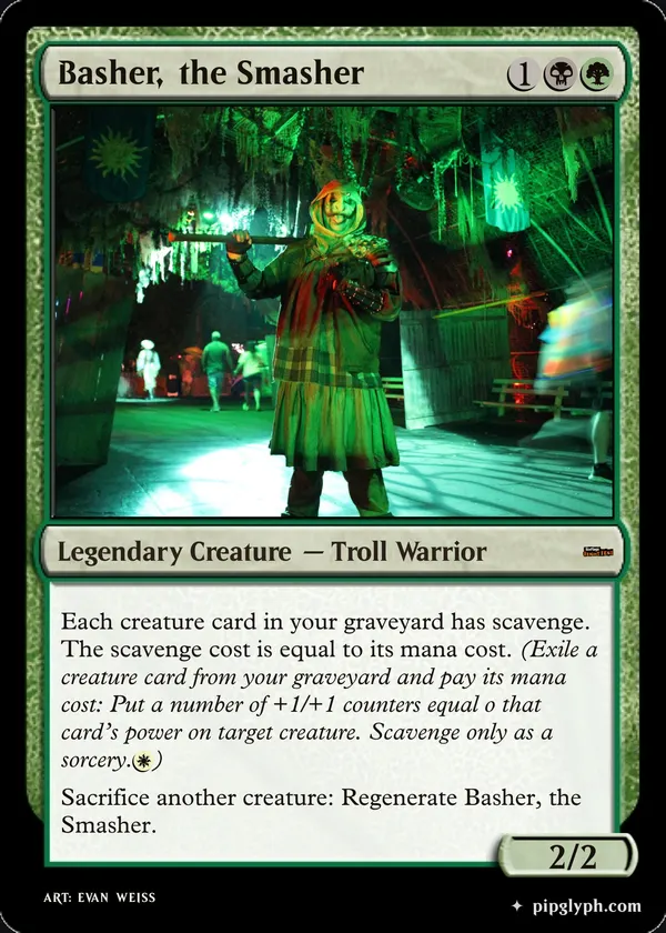 Basher, the Smasher — custom MTG-style creature, common rarity