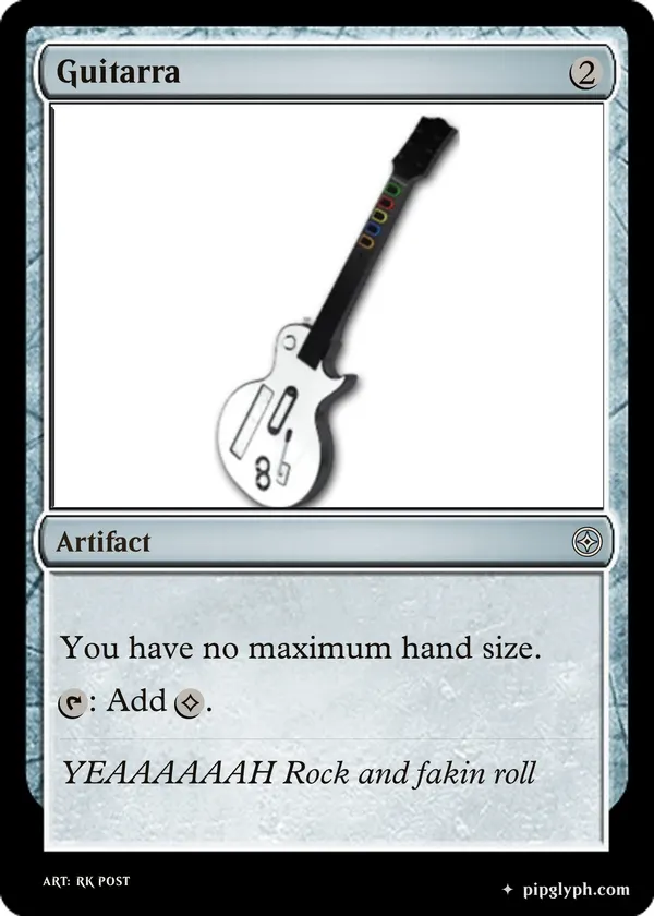 Guitarra — custom MTG-style artifact, common rarity