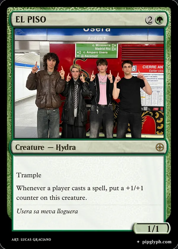 EL PISO — custom MTG-style creature, rare rarity