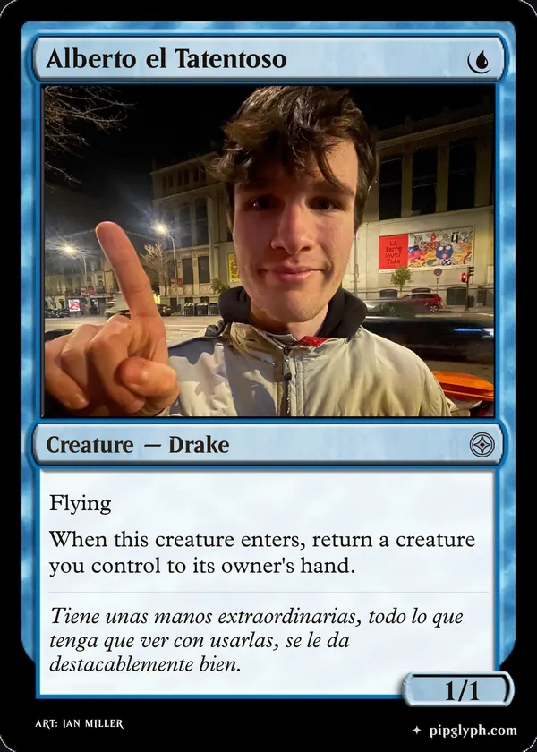 Alberto el Tatentoso — custom MTG-style creature, uncommon rarity