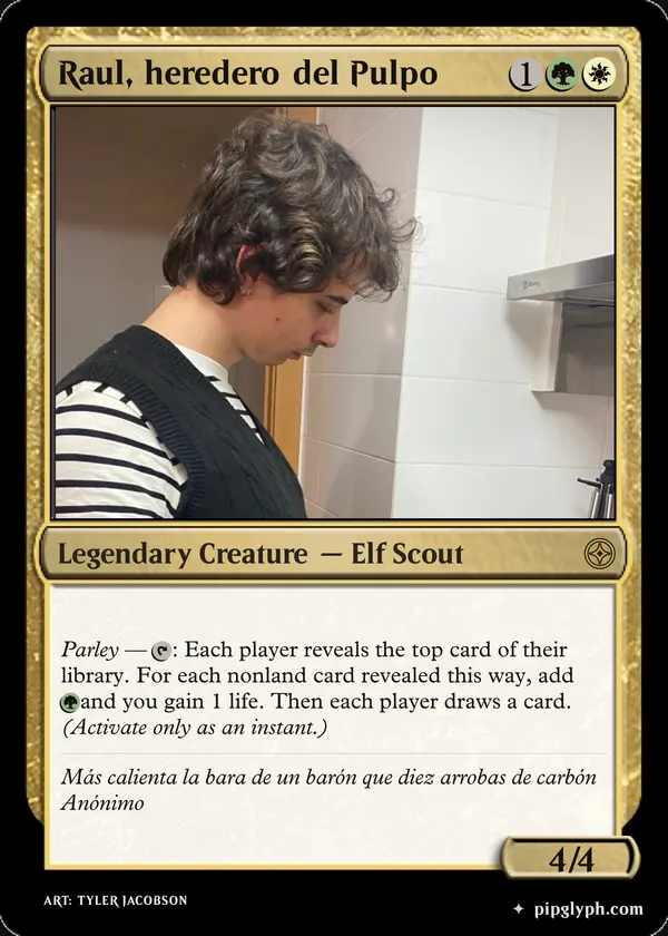 Raul, heredero del Pulpo — custom MTG-style creature, rare rarity