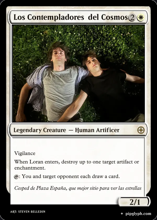 Los Contempladores del Cosmos — custom MTG-style creature, rare rarity