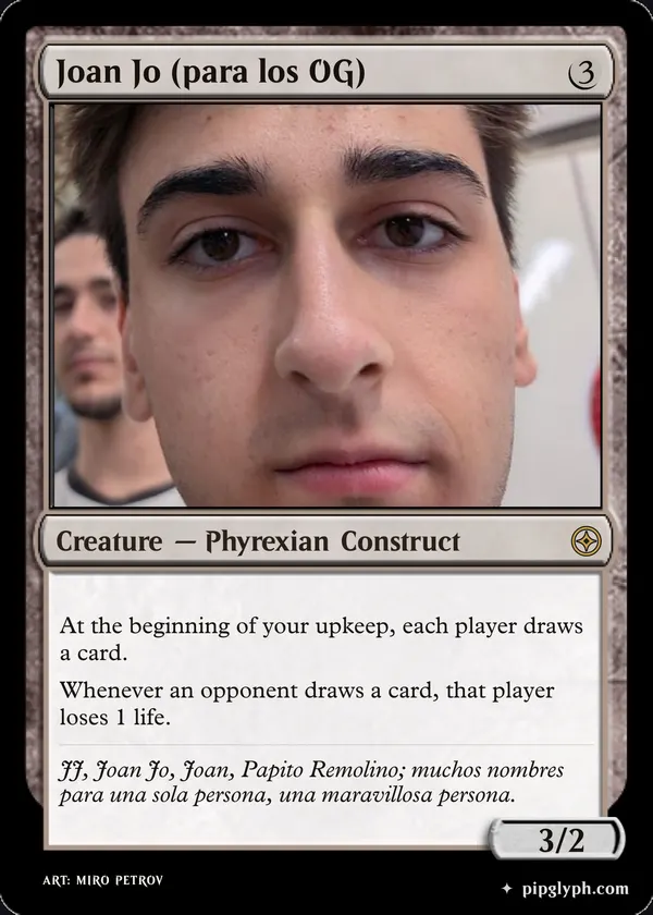 Joan Jo (para los OG) — custom MTG-style creature, rare rarity