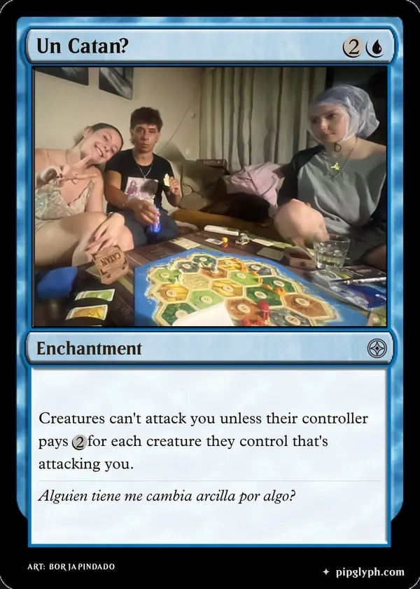 Un Catan? — custom MTG-style enchantment, uncommon rarity