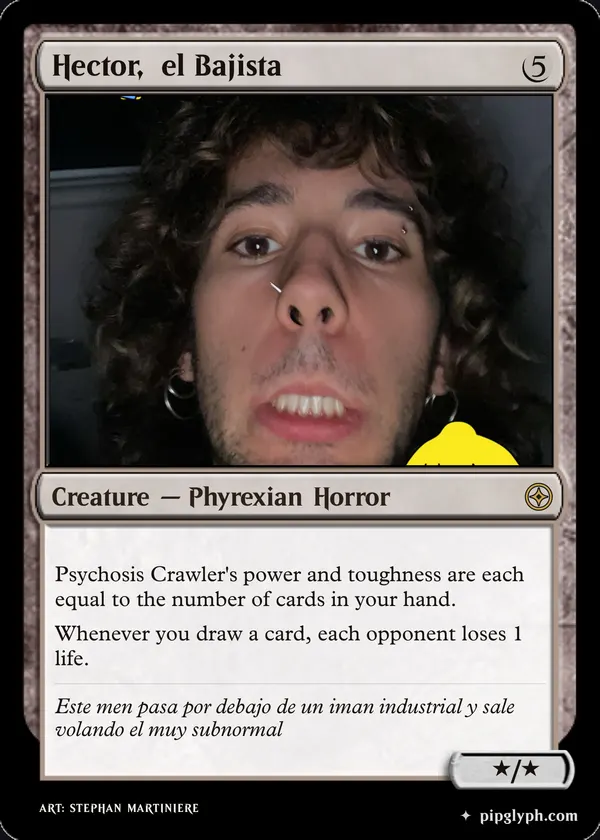 Hector, el Bajista — custom MTG-style creature, rare rarity
