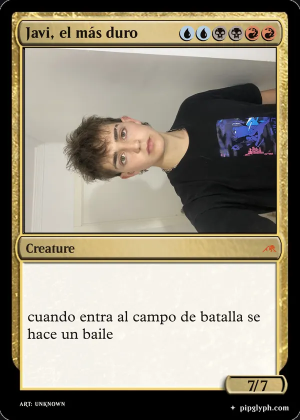 Javi, el más duro — custom MTG-style creature, mythic rarity