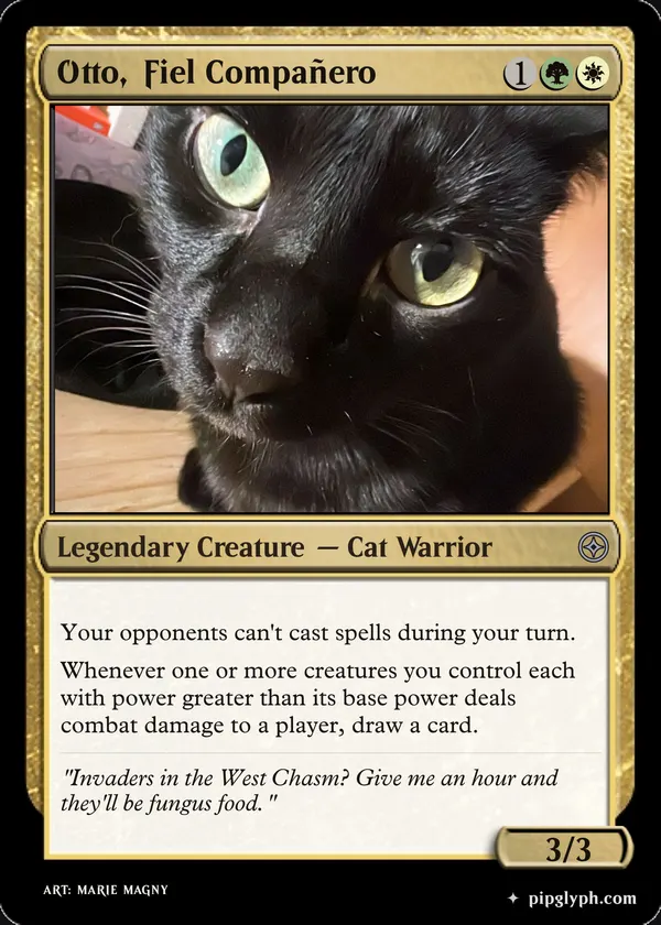 Otto, Fiel Compañero — custom MTG-style creature, uncommon rarity
