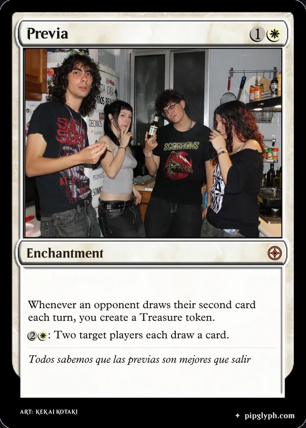 Previa — custom MTG-style enchantment, mythic rarity
