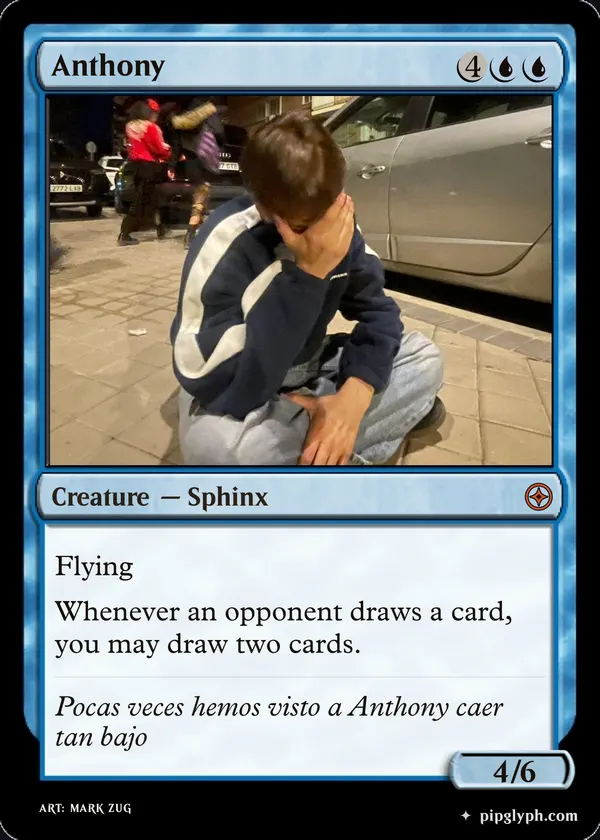 Anthony — custom MTG-style creature, mythic rarity
