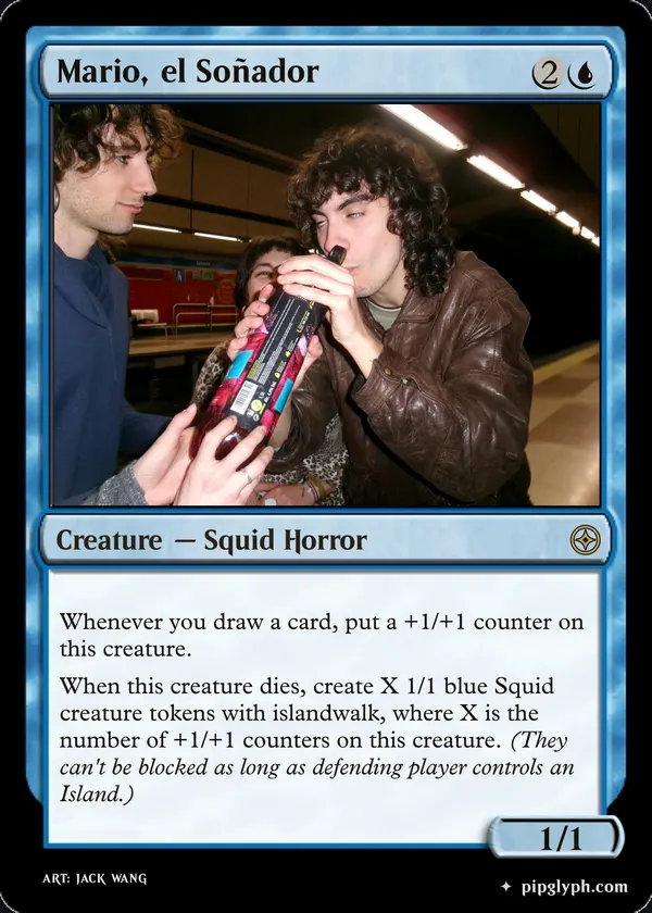 Mario, el Soñador — custom MTG-style creature, rare rarity