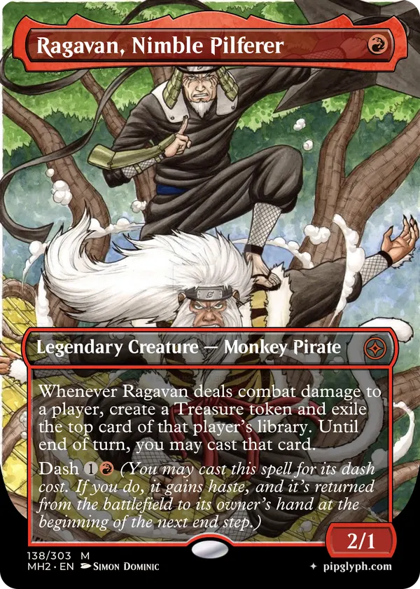 Ragavan, Nimble Pilferer — custom MTG-style creature, mythic rarity