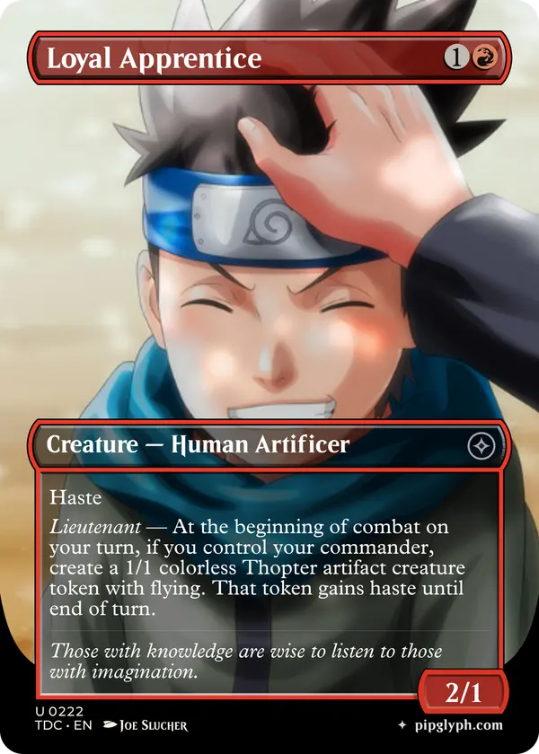 Loyal Apprentice — custom MTG-style creature, uncommon rarity