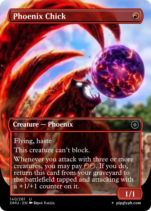 Phoenix Chick — custom MTG-style creature, uncommon rarity