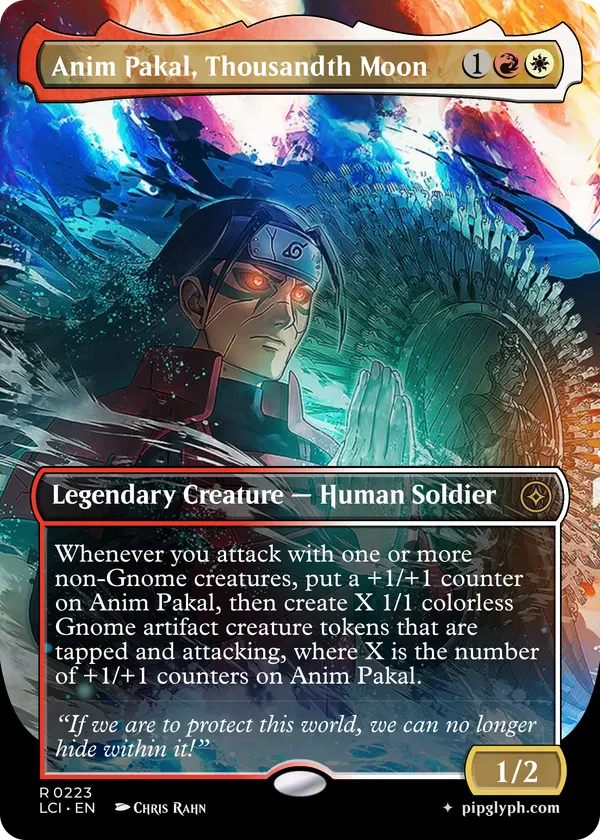 Anim Pakal, Thousandth Moon — custom MTG-style creature, rare rarity
