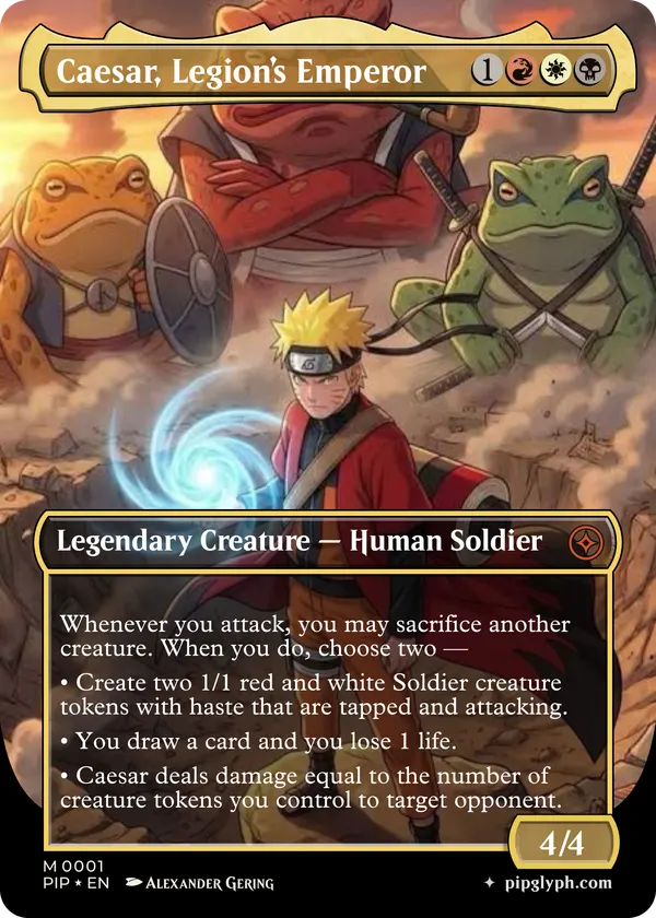 Caesar, Legion’s Emperor — custom MTG-style creature, mythic rarity