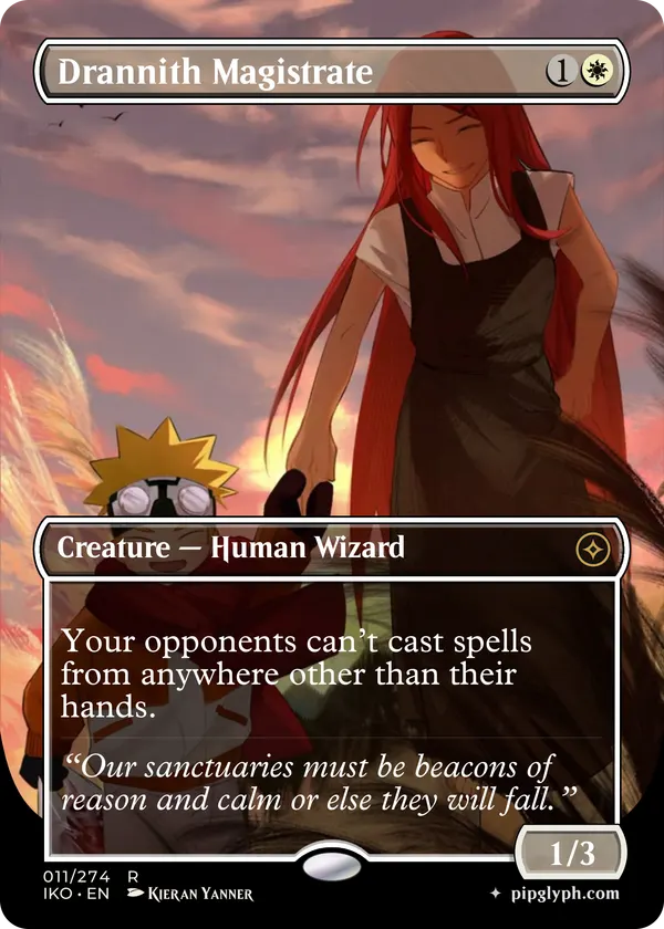 Drannith Magistrate — custom MTG-style creature, rare rarity