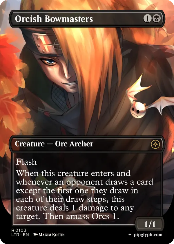 Orcish Bowmasters — custom MTG-style creature, rare rarity