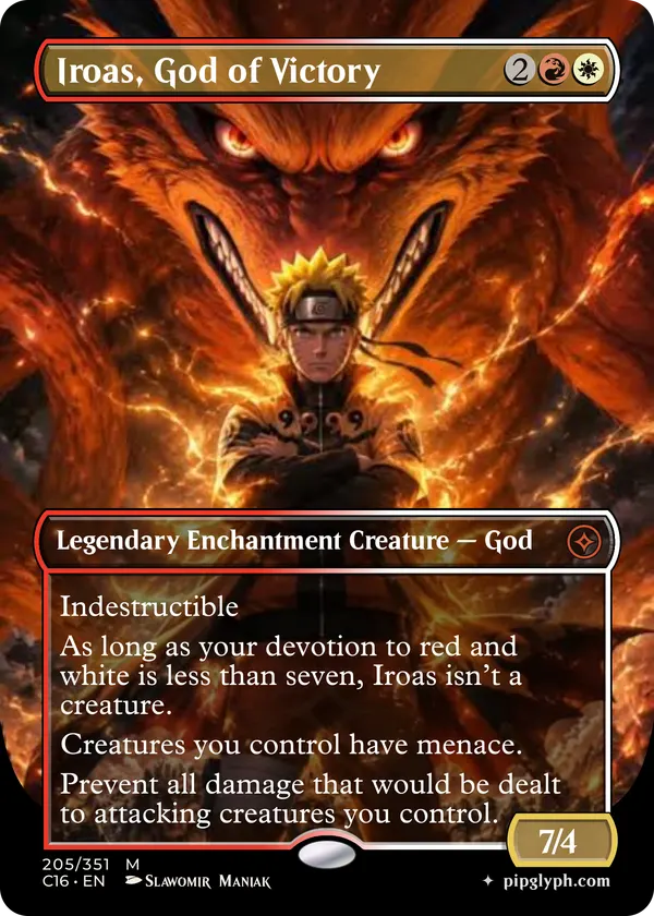 Iroas, God of Victory — custom MTG-style creature, mythic rarity
