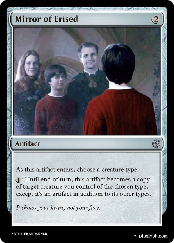 Mirror of Erised — custom MTG-style artifact, uncommon rarity