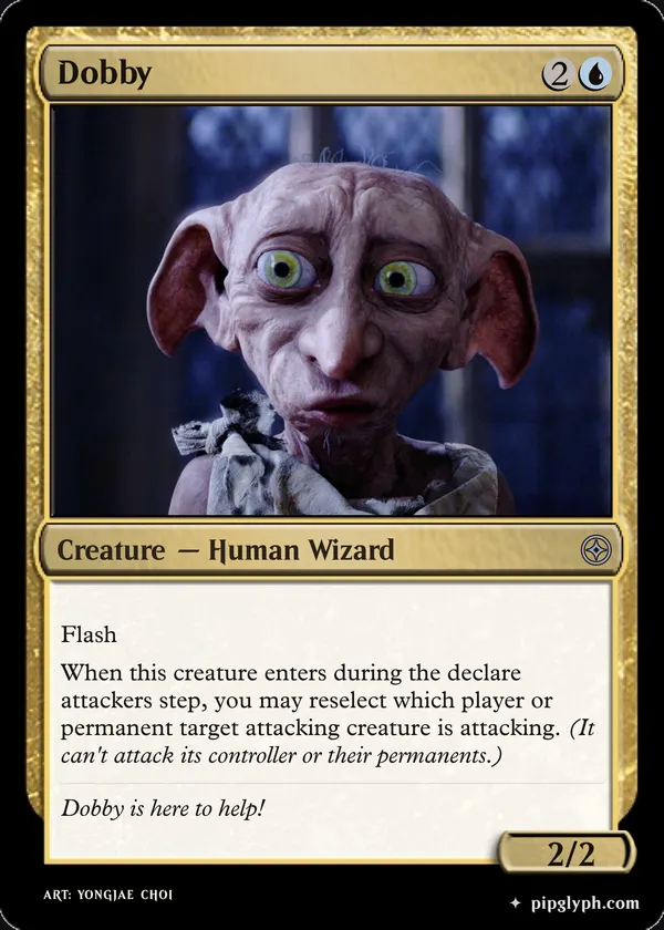 Dobby — custom MTG-style creature, uncommon rarity