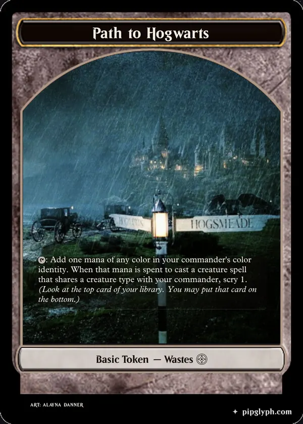 Path to Hogwarts — custom MTG-style token, common rarity