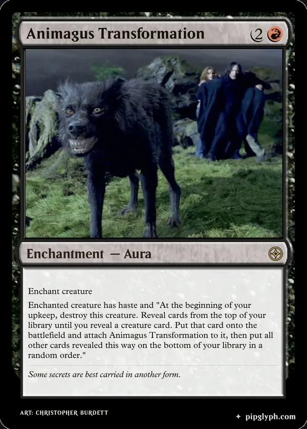 Animagus Transformation — custom MTG-style enchantment, rare rarity