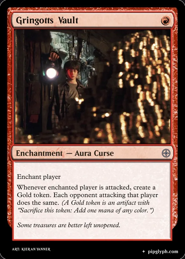 Gringotts Vault — custom MTG-style enchantment, uncommon rarity
