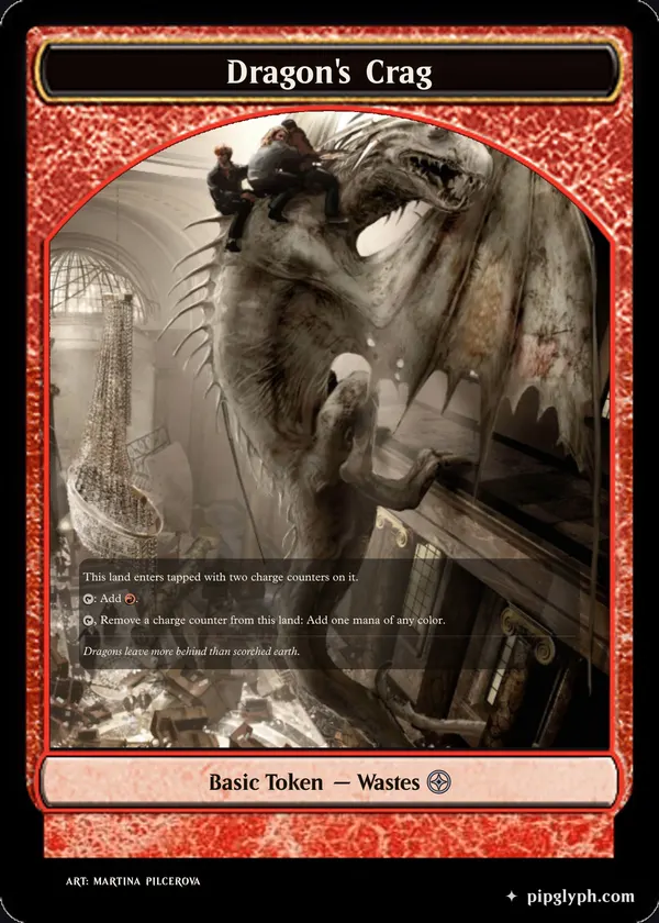 Dragon's Crag — custom MTG-style token, uncommon rarity