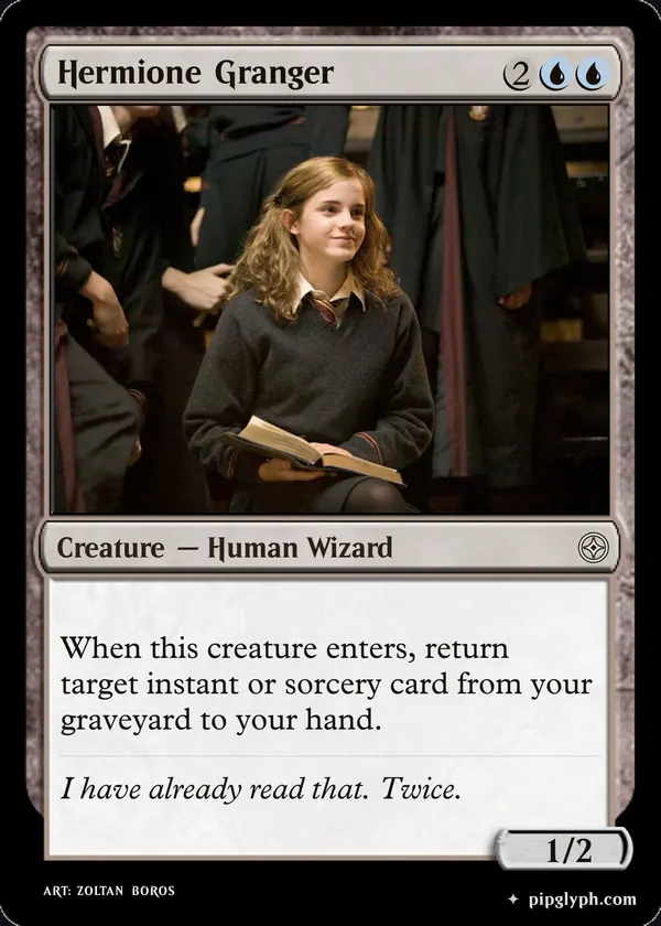Hermione Granger — custom MTG-style creature, common rarity
