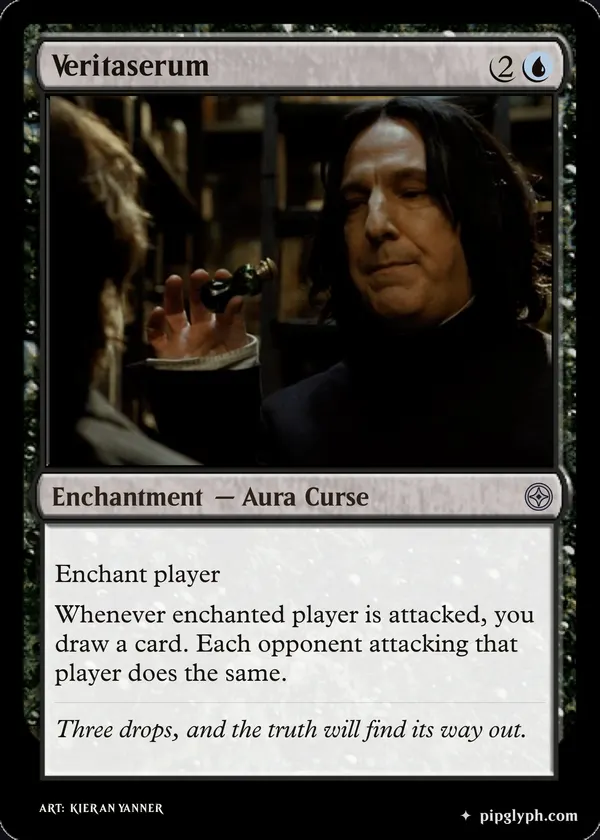 Veritaserum — custom MTG-style enchantment, uncommon rarity