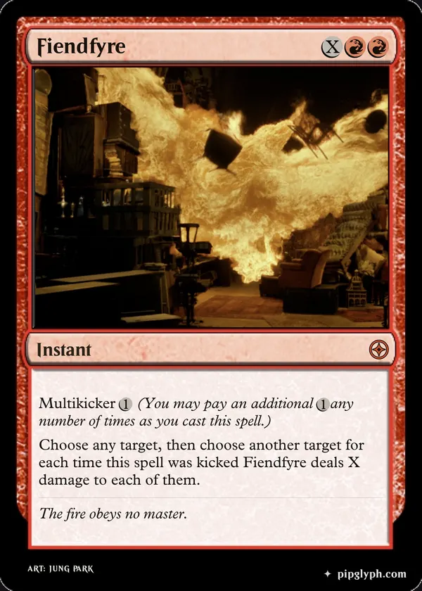 Fiendfyre — custom MTG-style instant, mythic rarity