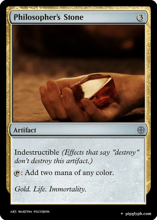 Philosopher's Stone — custom MTG-style artifact, uncommon rarity