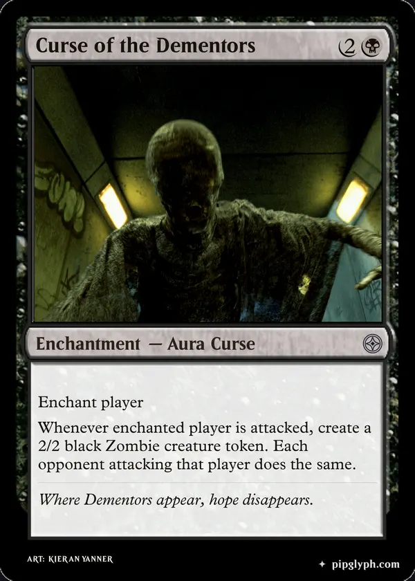 Curse of the Dementors — custom MTG-style enchantment, uncommon rarity
