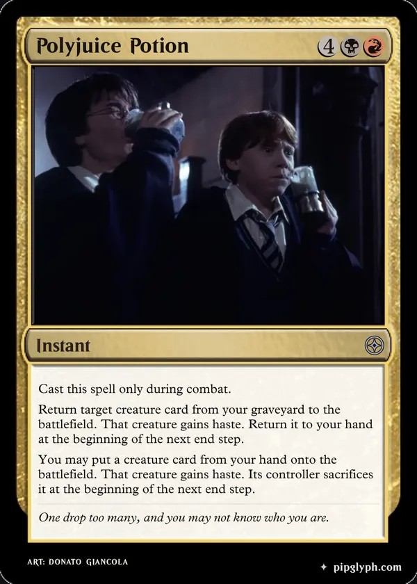 Polyjuice Potion — custom MTG-style instant, uncommon rarity