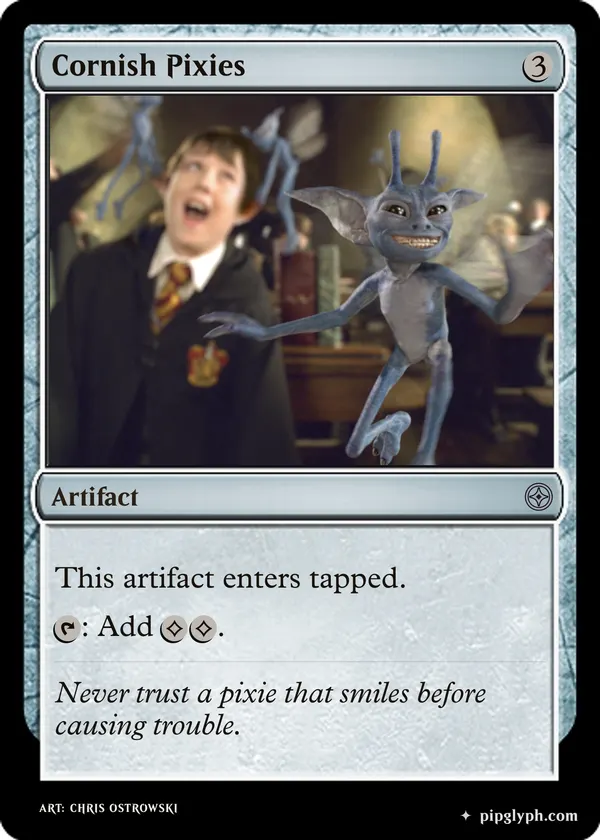 Cornish Pixies — custom MTG-style artifact, uncommon rarity
