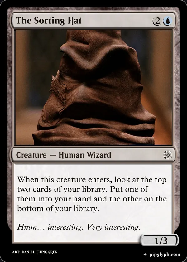 The Sorting Hat — custom MTG-style creature, common rarity
