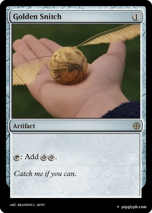 Golden Snitch — custom MTG-style artifact, rare rarity